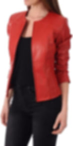 Thumbnail: Luis Women's Genuine Leather Biker Jacket