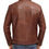 Thumbnail: Luis Leather Western Men's Casual Look Real Lambskin Leather Jacket Dark Brown