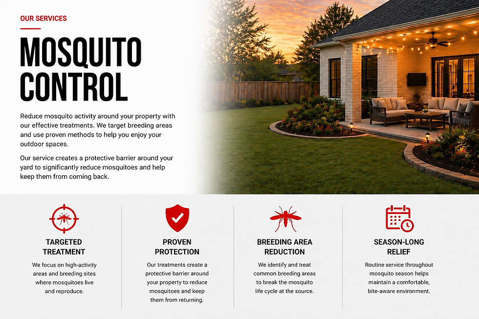 Mosquito Control services for home outdoor spaces.