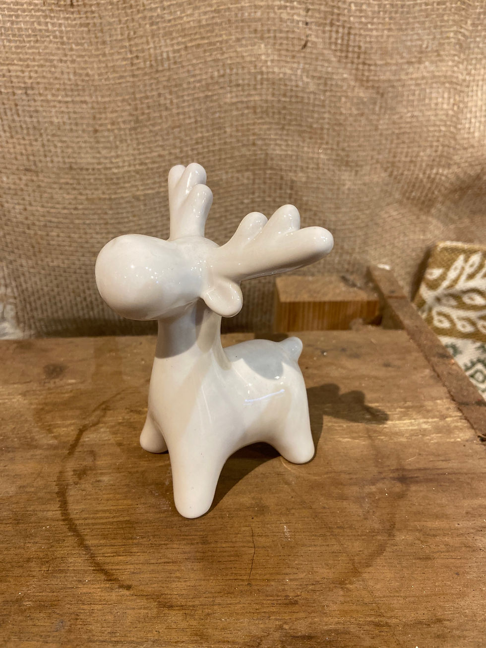 White ceramic reindeer