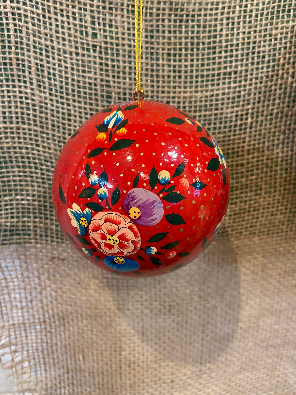 Red floral bauble
