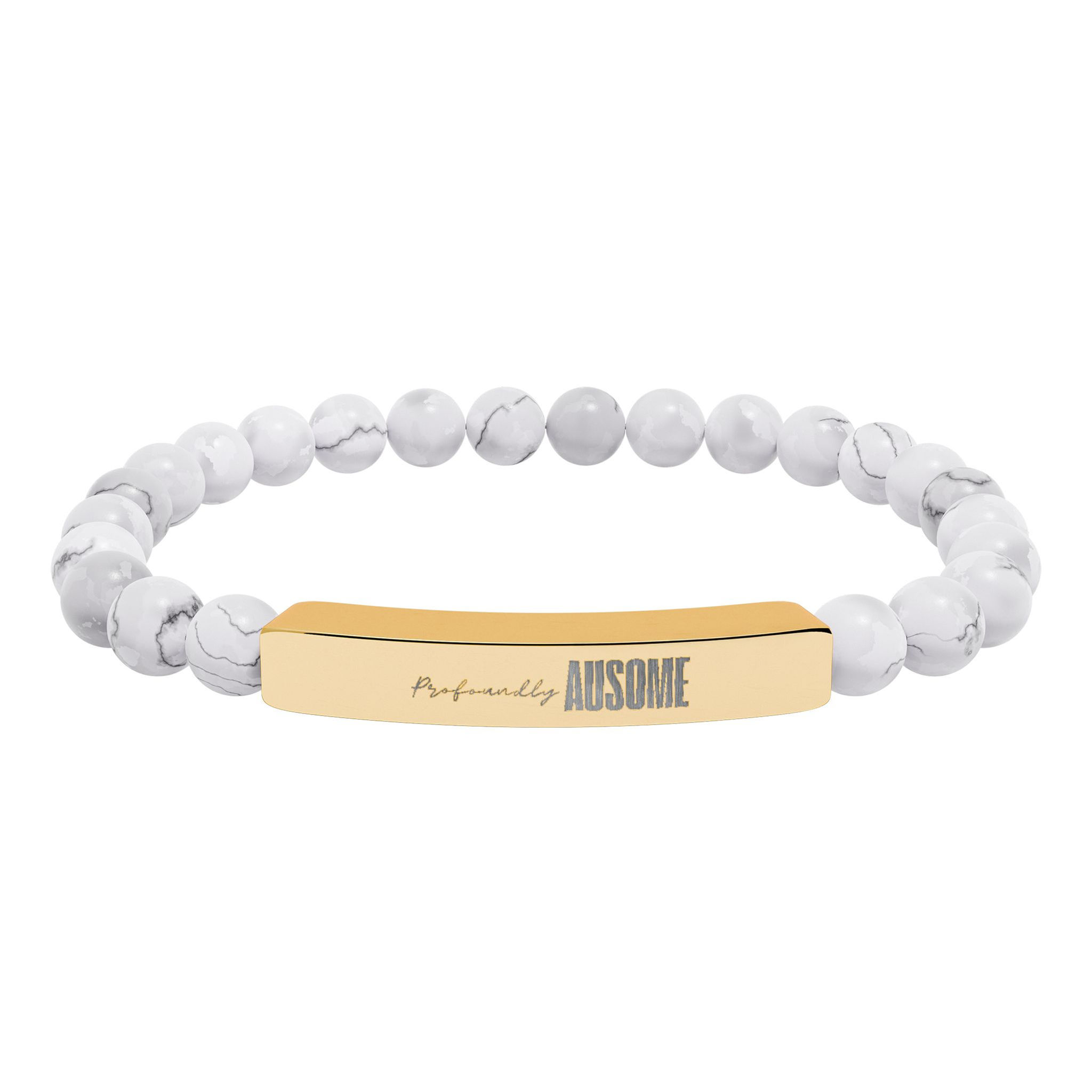 Howlite Bracelet for Patience and Calm - Profoundly Ausome Bold