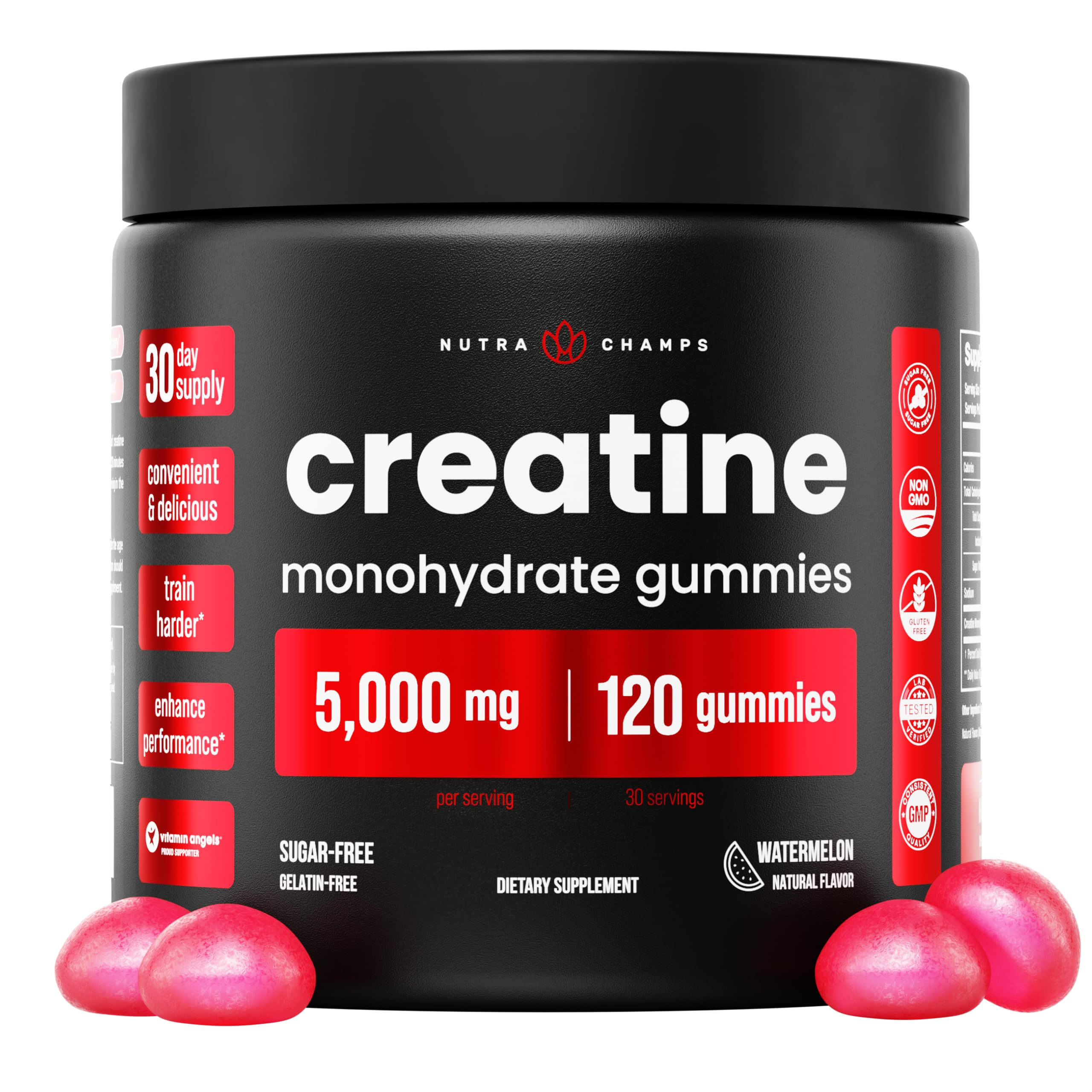 Creatine Gummies for Men & Women - 5g Sugar Free Chewable Creatine Monohydrate G