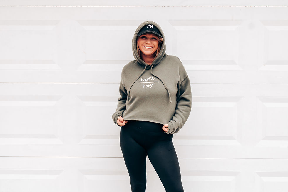 Thumbnail: Faith over Fear Crop Hoodie