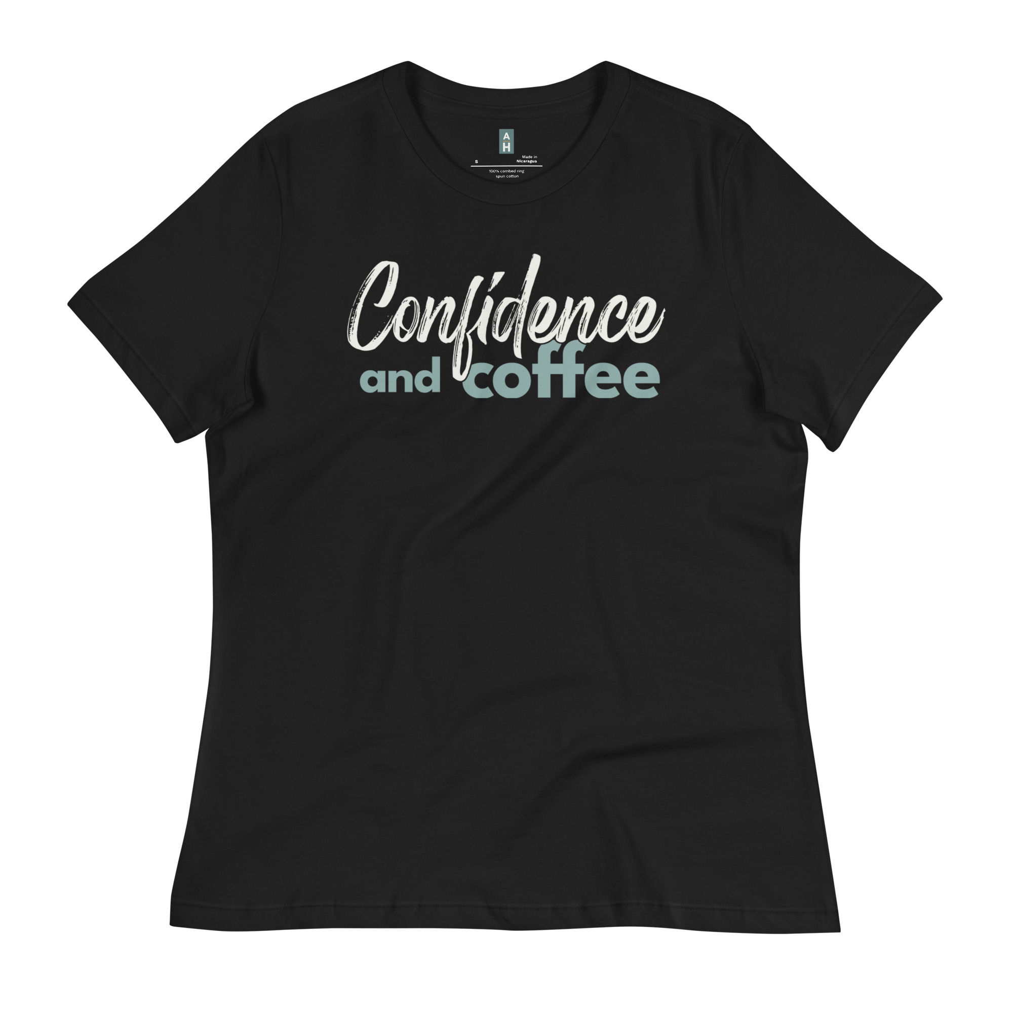 Women's Relaxed T-Shirt Confidence and Coffee Podcast