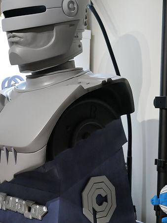 full size robocop display bust work in progress sculpture