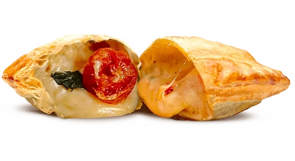 Caprese Nazca ouverte : mozzarella, tomate et basilic