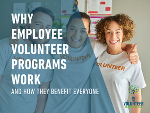 Three young professionals volunteering together.
