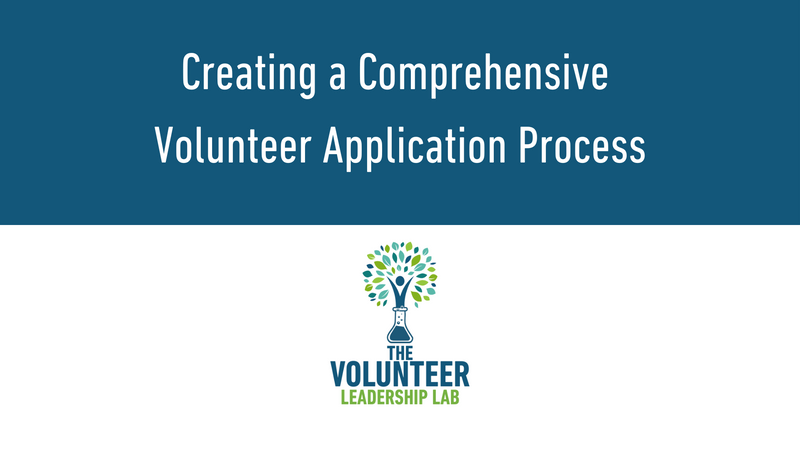 Creating a Comprehensive Volunteer Application Process course title page