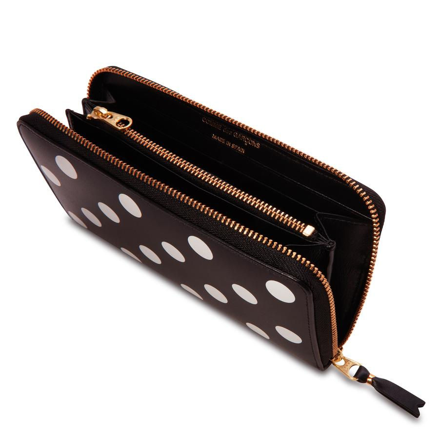 CDG Wallet Polka Dot Black