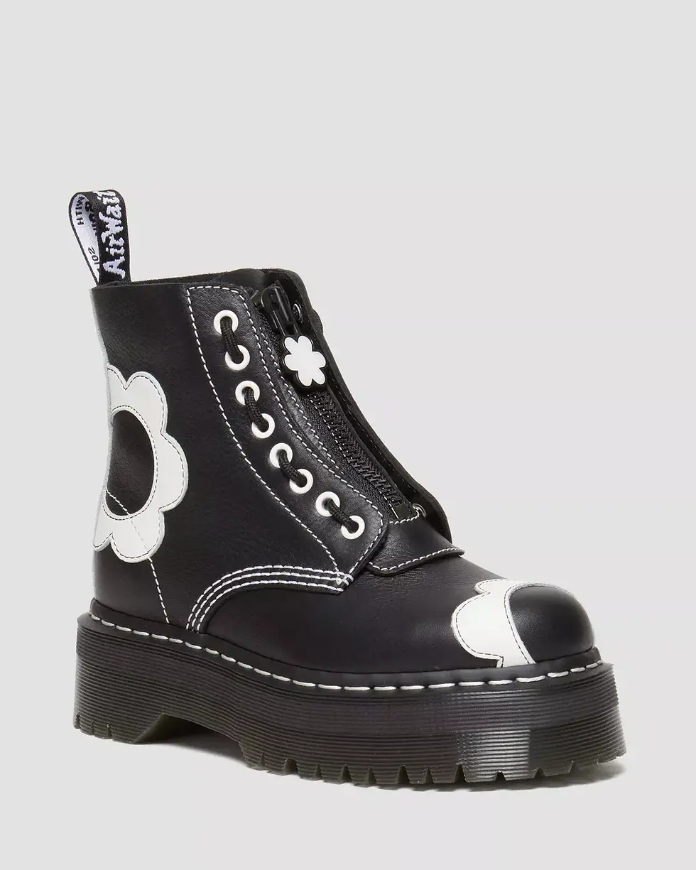 Thumbnail: DR. MARTENS SINCLAIR FLOWER PISA LEATHER PLATFORM BOOTS