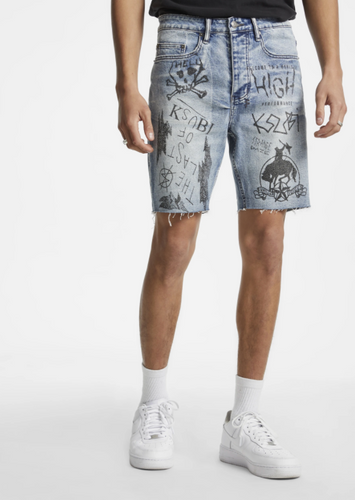 新品同様 KSUBI CHOPPER SHORT TOKE INTXICANT Ksubi Chopper Short Nowhere Punk Blue | Sneex 3rd Ward