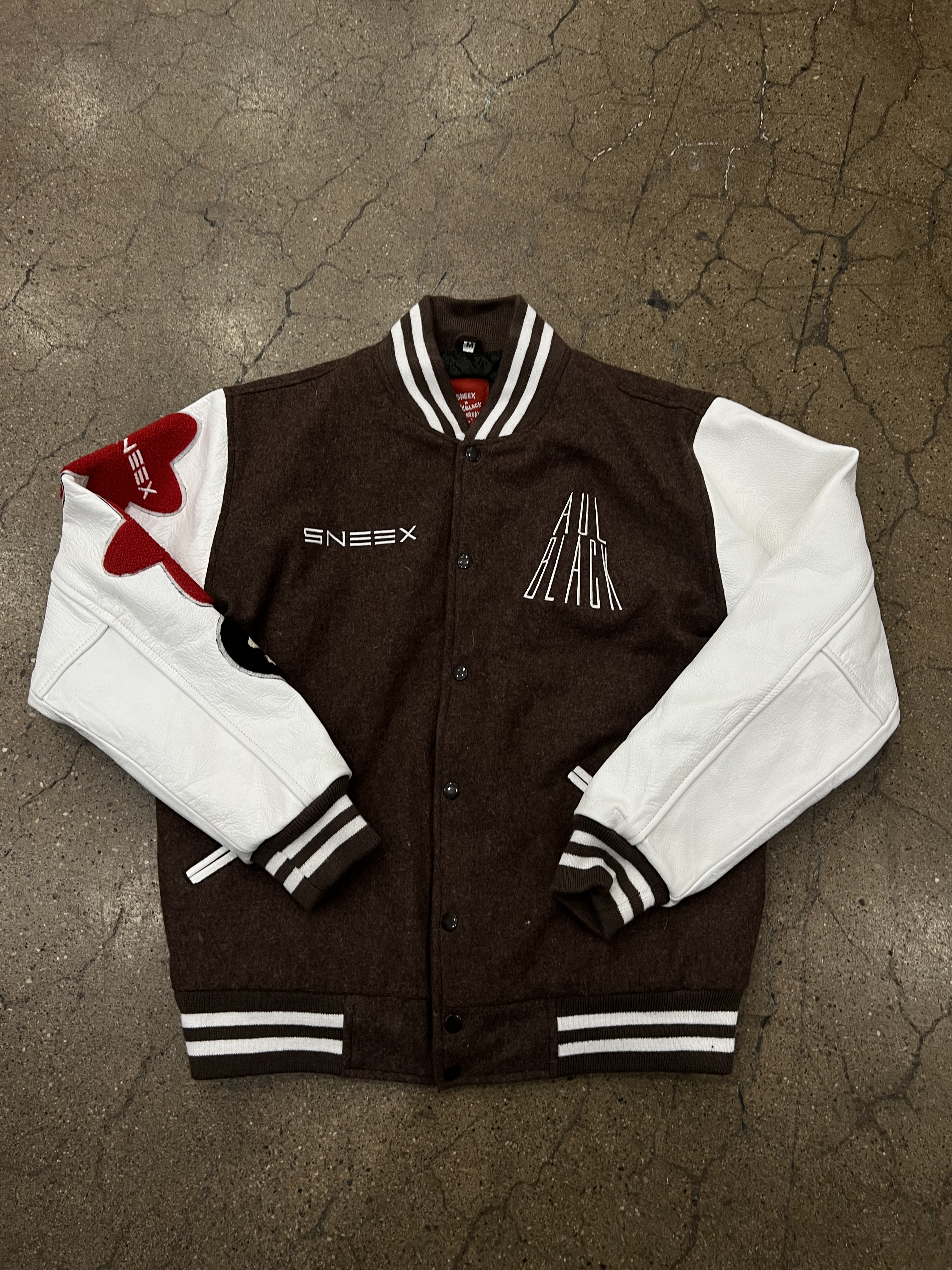 Sneex x AULBLACK MKE BBALL Varsity Jacket