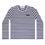 Thumbnail: Play Comme des Garçons Striped T-Shirt with Double Heart (Navy/White)