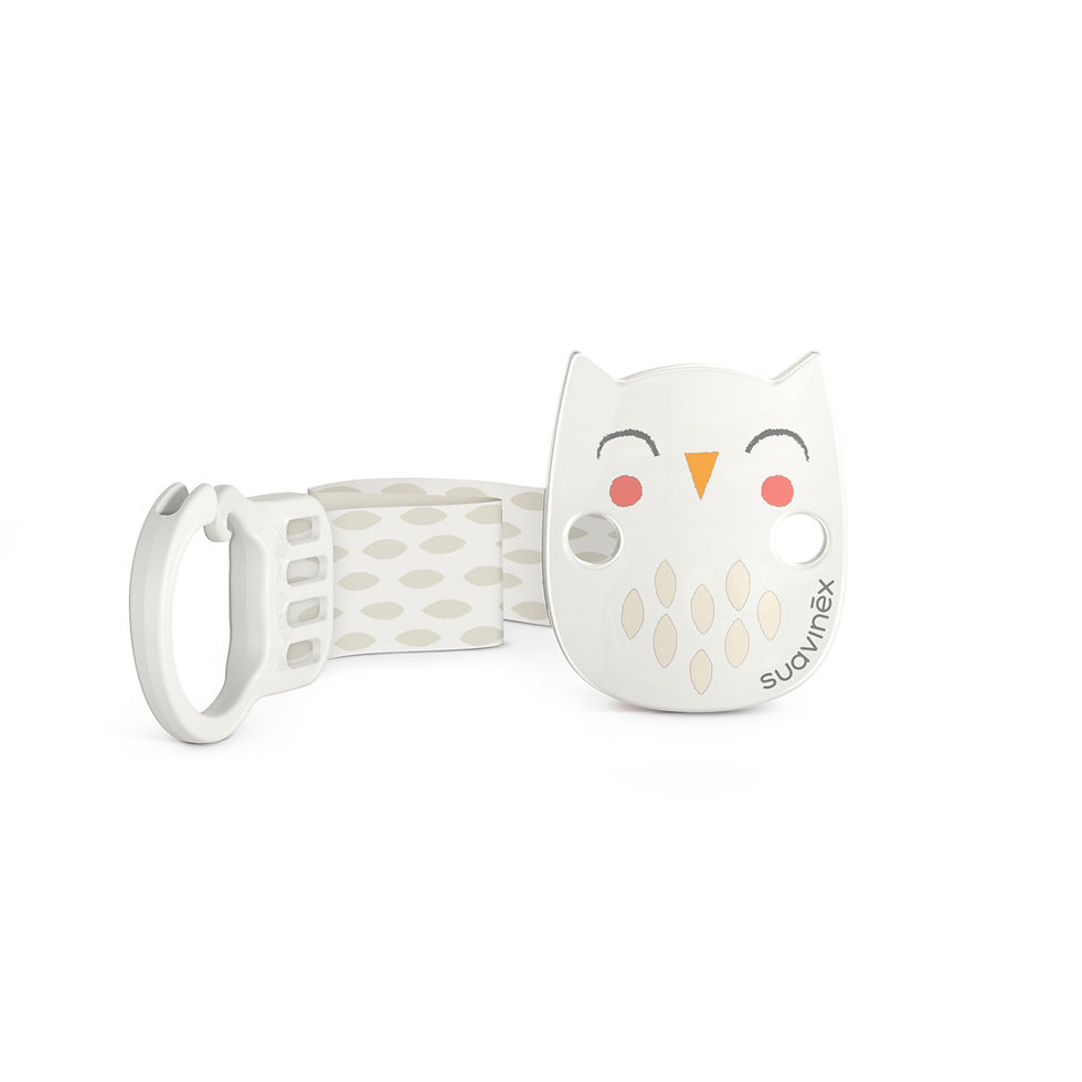 Suavinex Bonhomia Owl Soother Clip with Ribbon