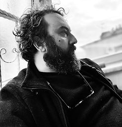Barış Gülen portrait, black and white