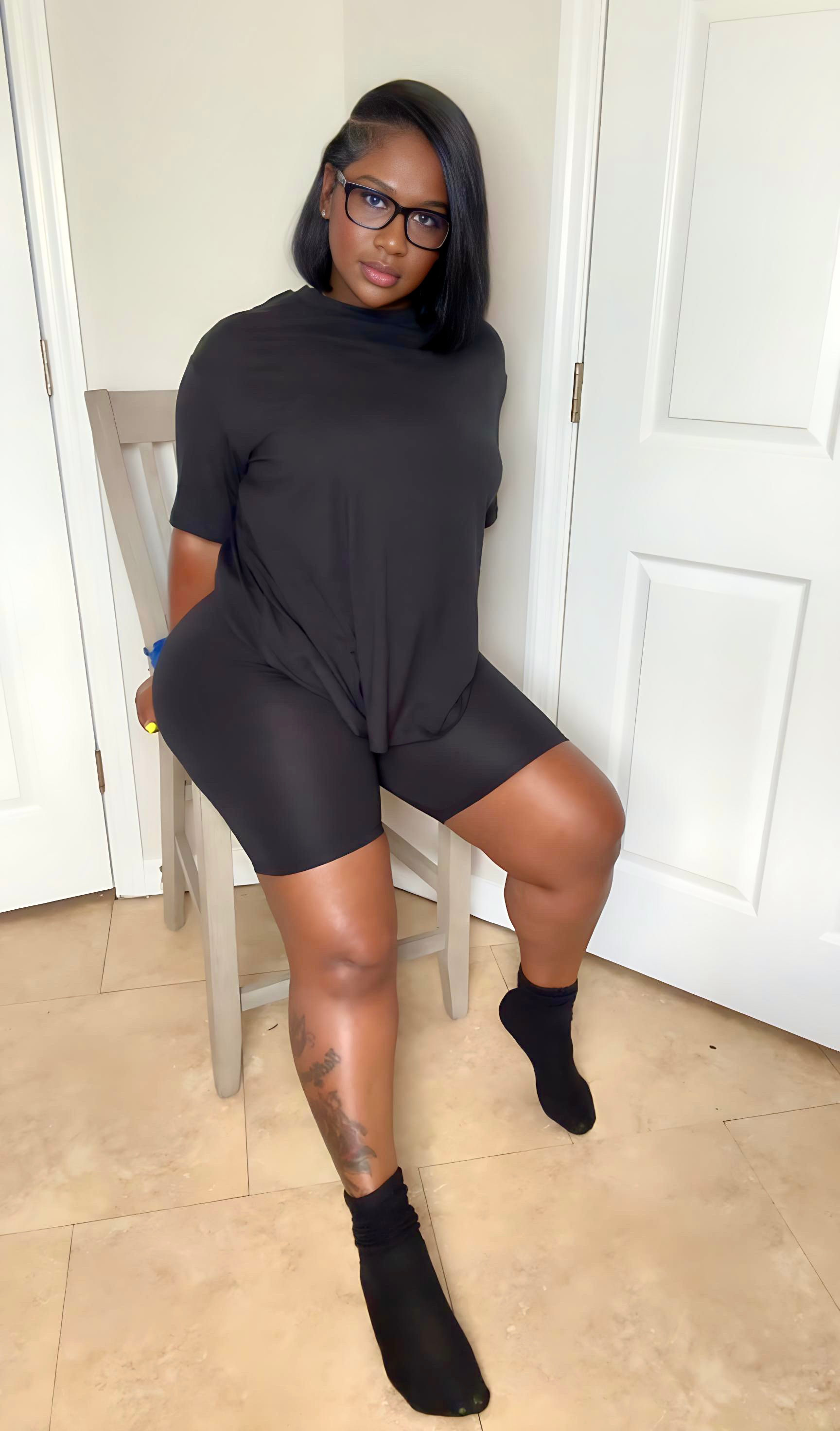 Black Fab Matching Set 