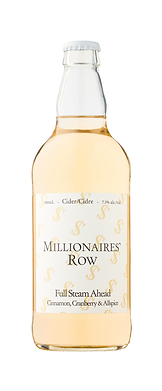 Bottle of Full Steam Ahead spiced apple cider by Millionaires' Row Cider Co_