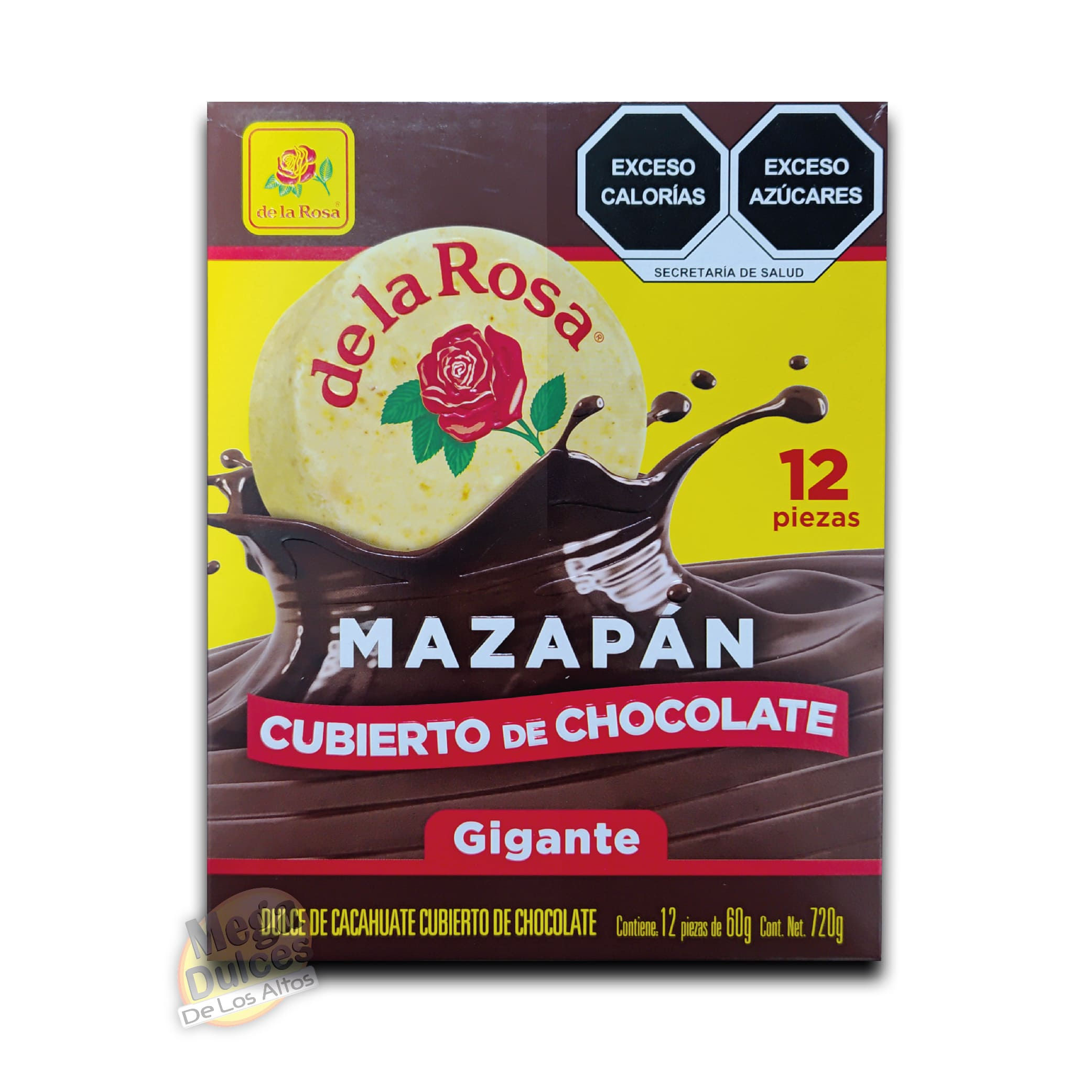 MAZAPAN GIGANTE CON CHOCOLATE /12PZ DE LA ROSA