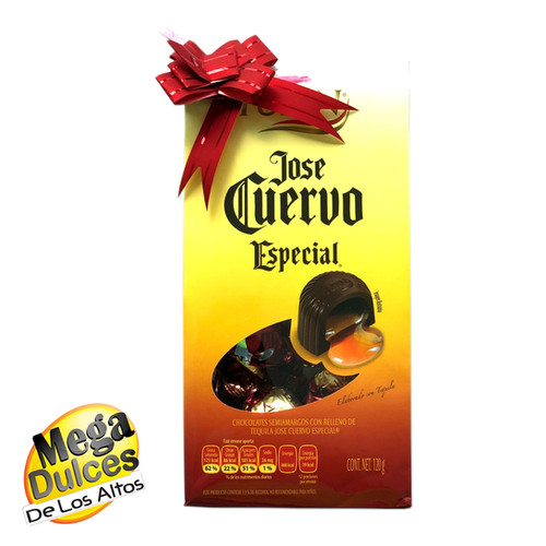 CHOCOLATE JOSÉ CUERVO BOLSA 120 GR. TURIN MegaDulces