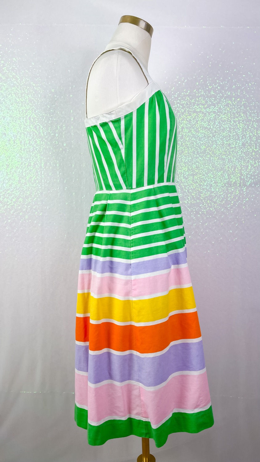 Thumbnail: 1970’s Pastel Stripe Midi Dress by Jenni