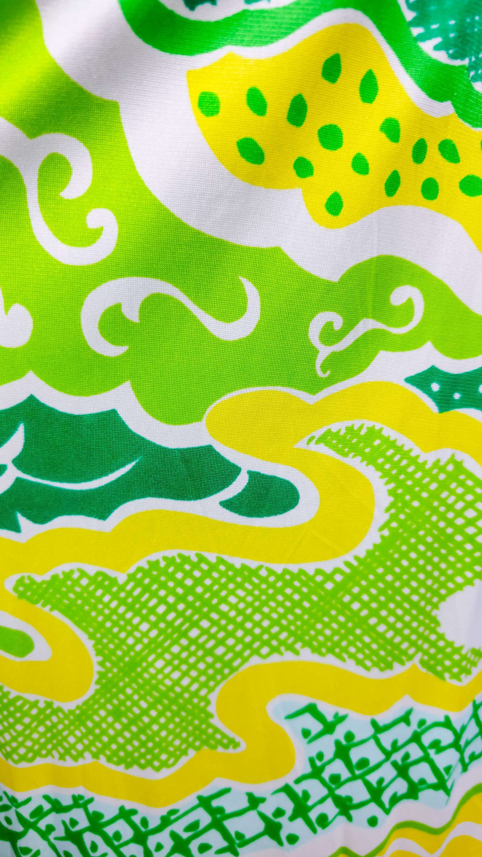 Thumbnail: 1960's Groovy Green & Yellow Maxi