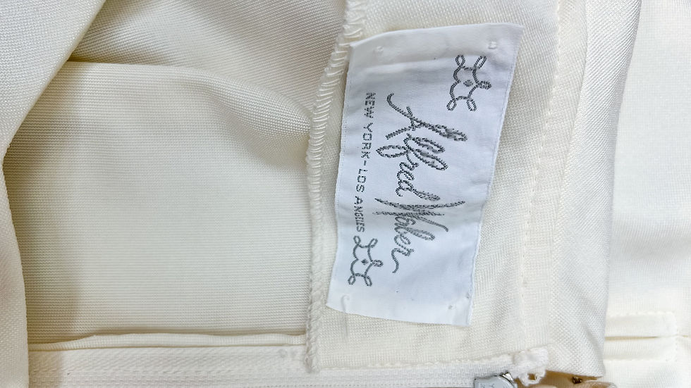 Thumbnail: 1970’s Cream Embroidered Palazzo Pant Set