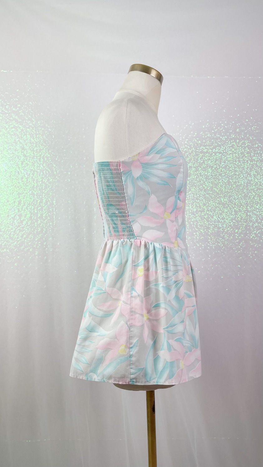 Thumbnail: 1980’s Pastel Floral Tube Romper