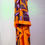 Thumbnail: 1970’s Plum and Orange Funky Print Kaftan