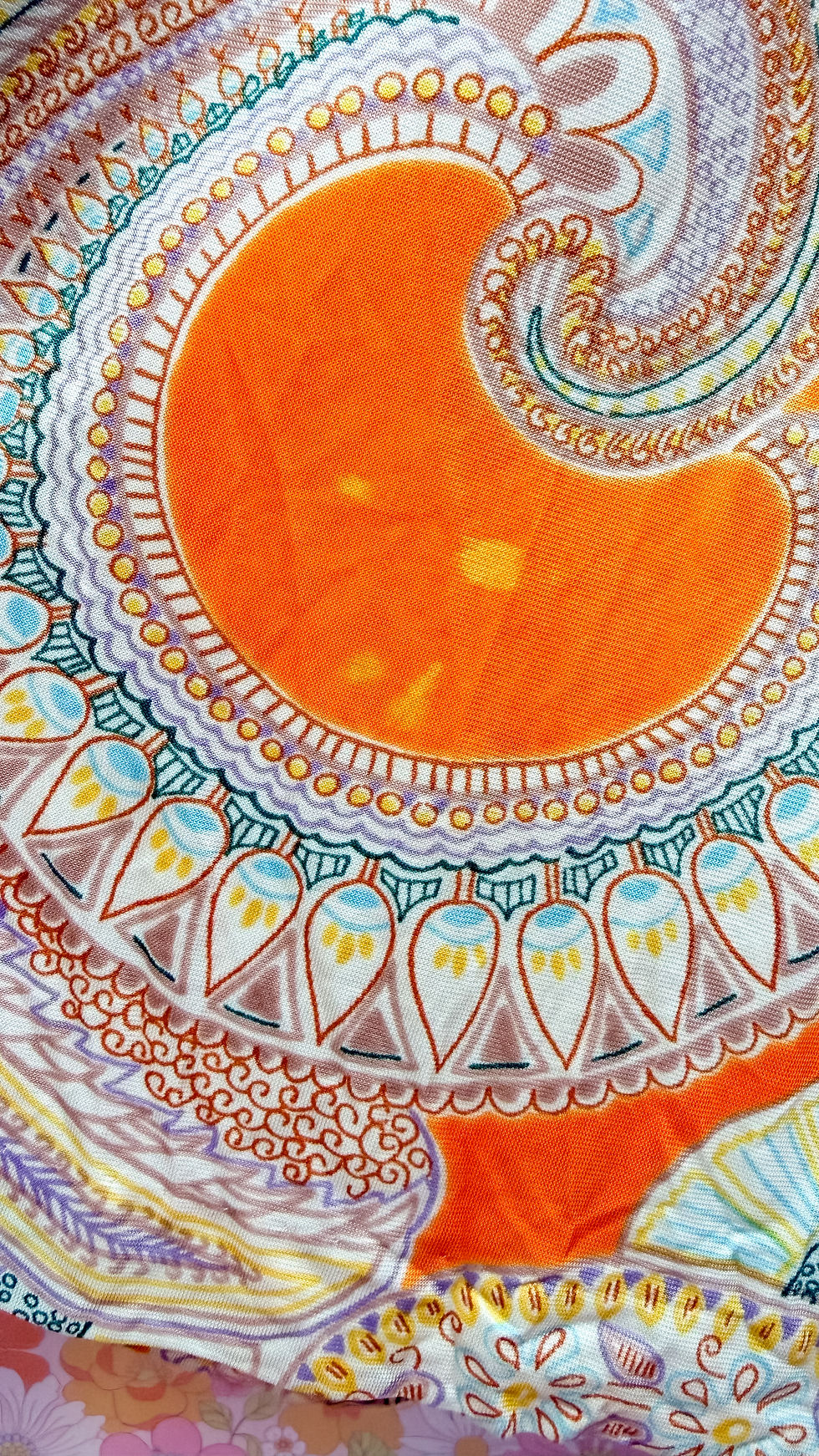 Thumbnail: 1970s Orange Groovy Super Palazzo Jumpsuit - S