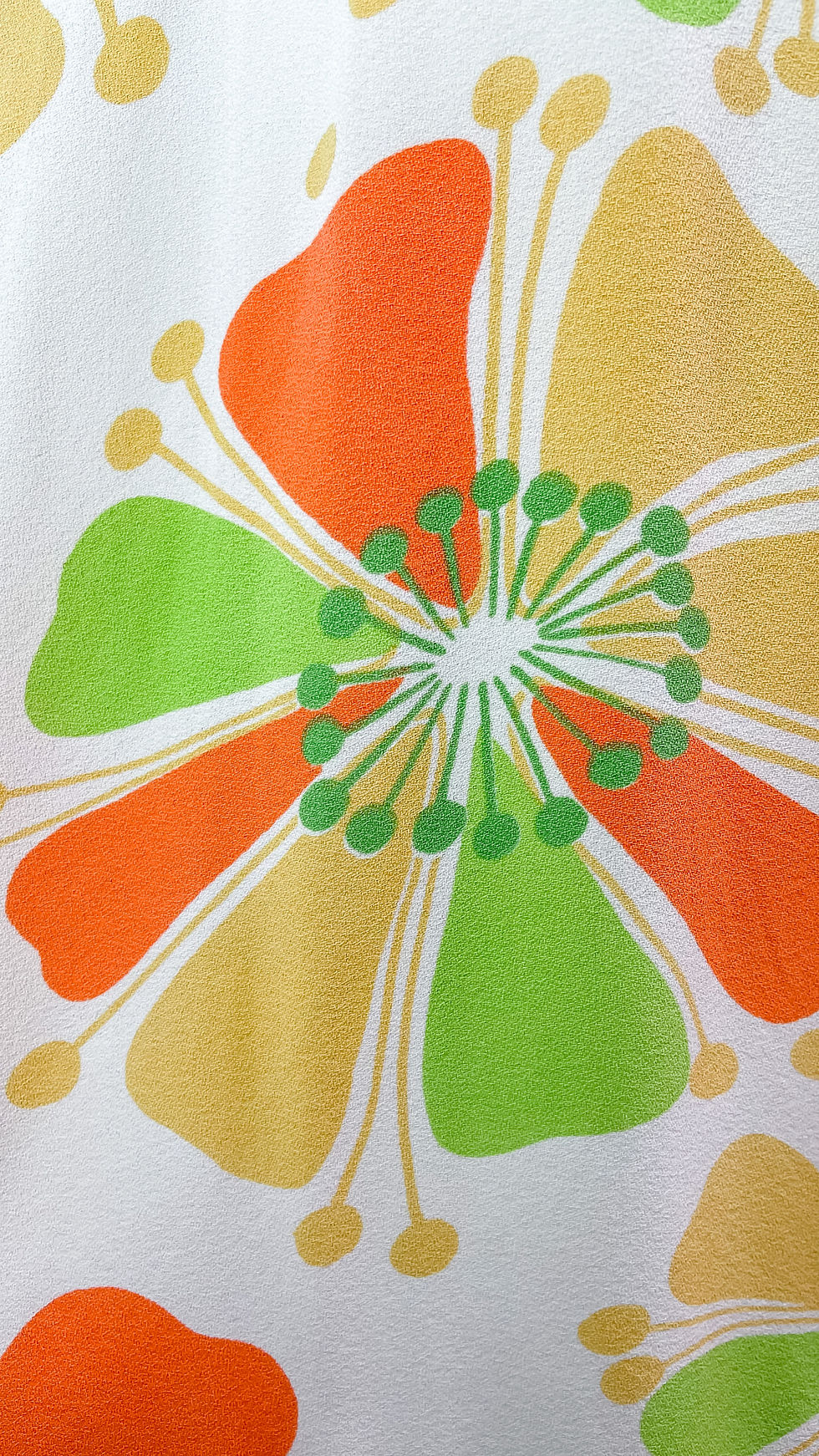 Thumbnail: 1970’s Orange & Green Floral Jumpsuit 