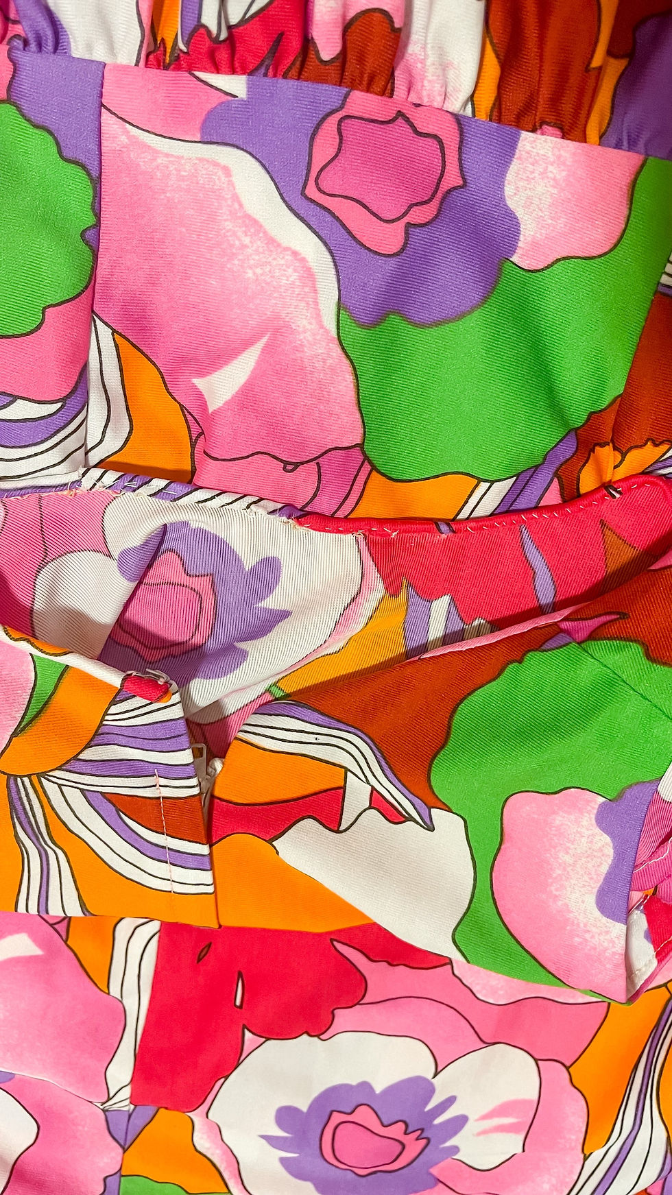 Thumbnail: 1960’s Floral Colorful Groovy Maxi Dress
