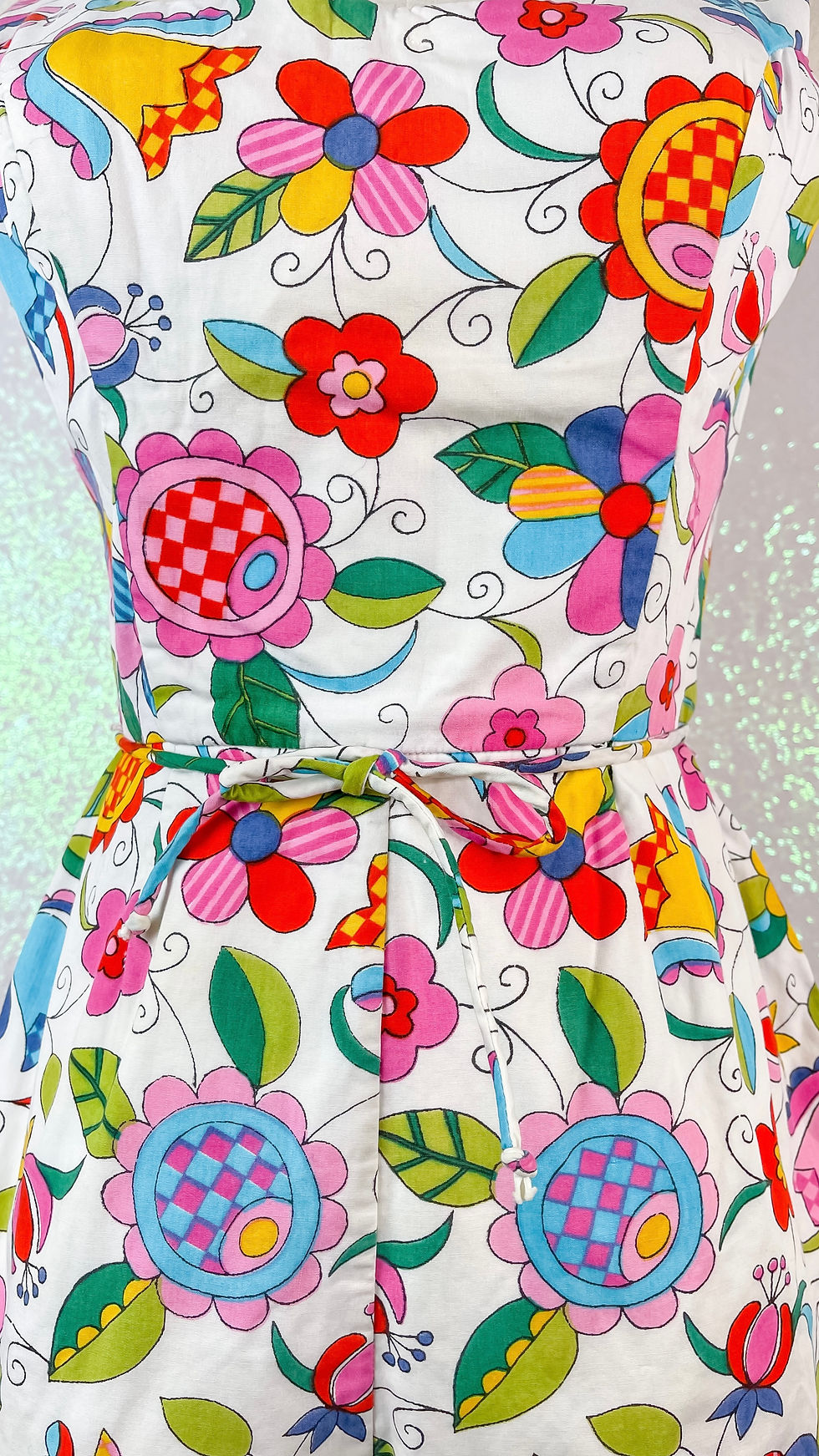 Thumbnail: 1960’s Lanz Flower Power Playsuit with Cover Dress Set