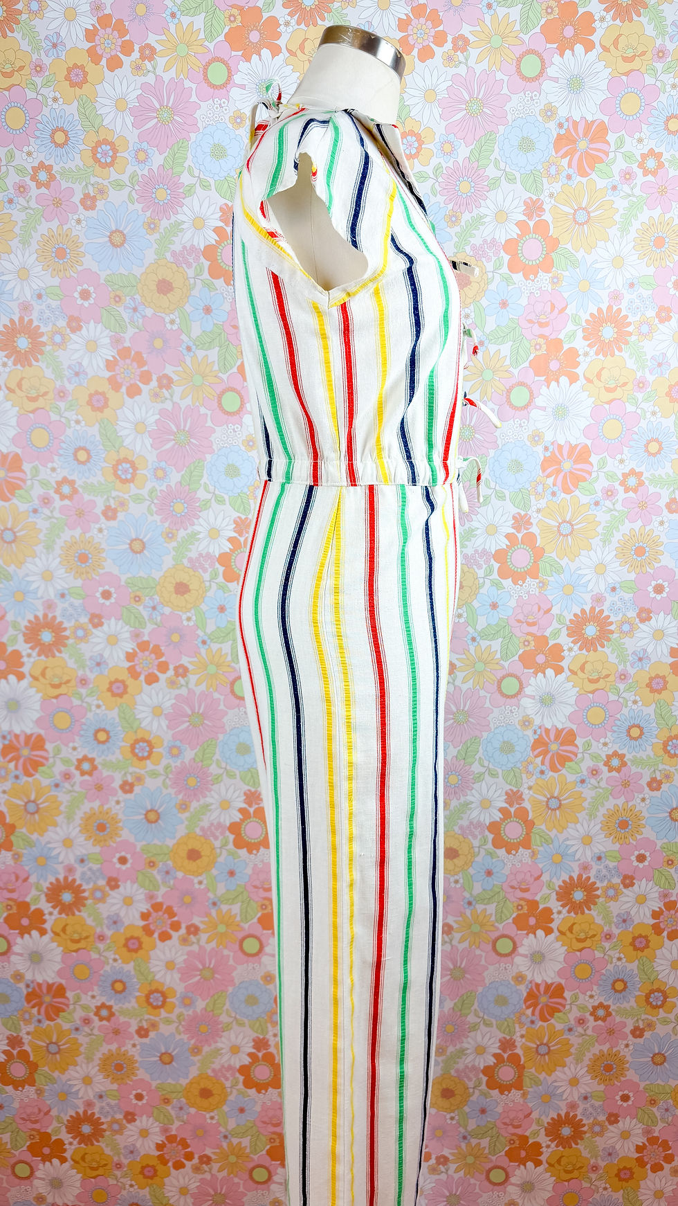 Thumbnail: 1970’s Rainbow Open Back Jumpsuit - S/M