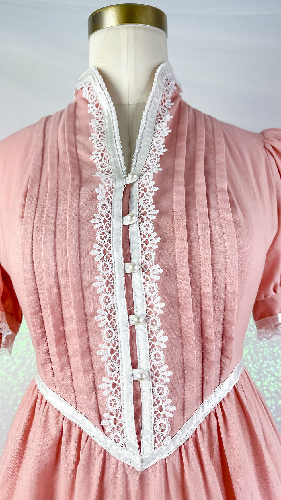 Thumbnail: 1970’s Peach Gunne Sax Midi Dress