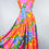 Thumbnail: 1970's Rainbow Watercolor Floral Super Palazzo Jumpsuit