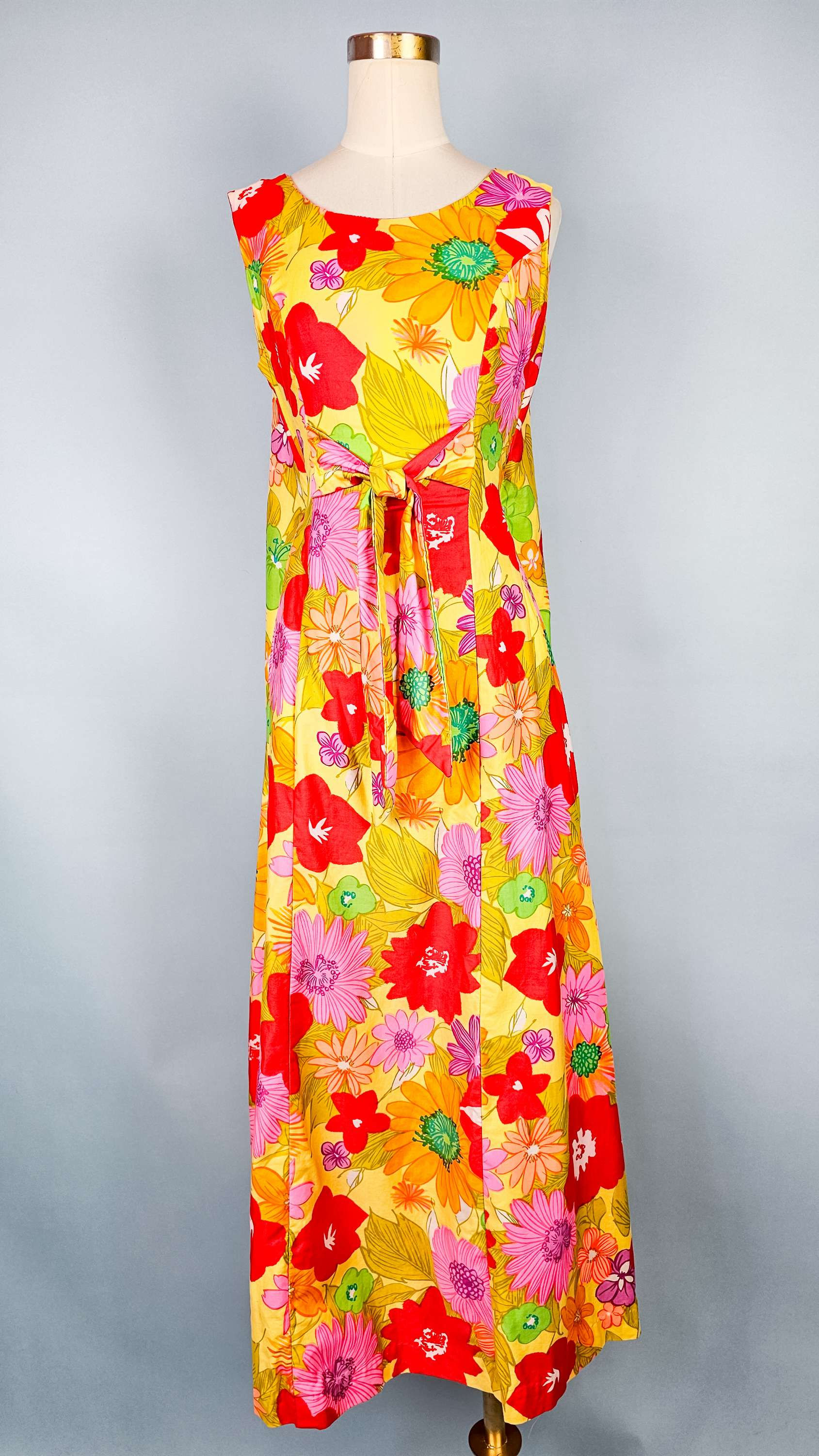 1960's Flower Power Maxi Dress