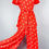 Thumbnail: 1970's Red Floral Palazzo Pant Set