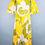 Thumbnail: 1970's Yellow & Green Mandarin Collar Maxi