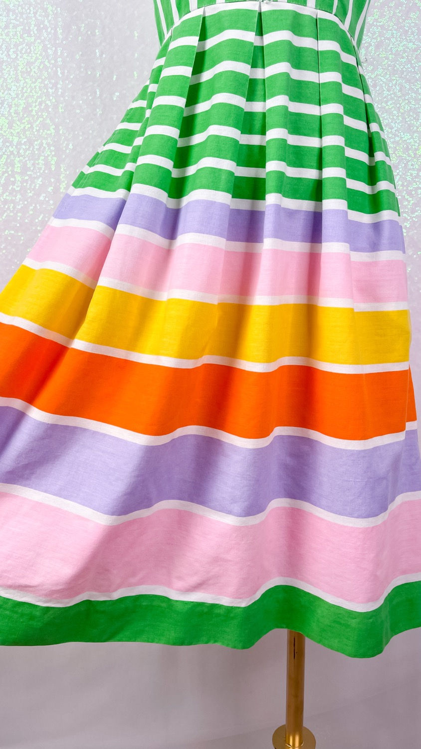 Thumbnail: 1970’s Pastel Stripe Midi Dress by Jenni