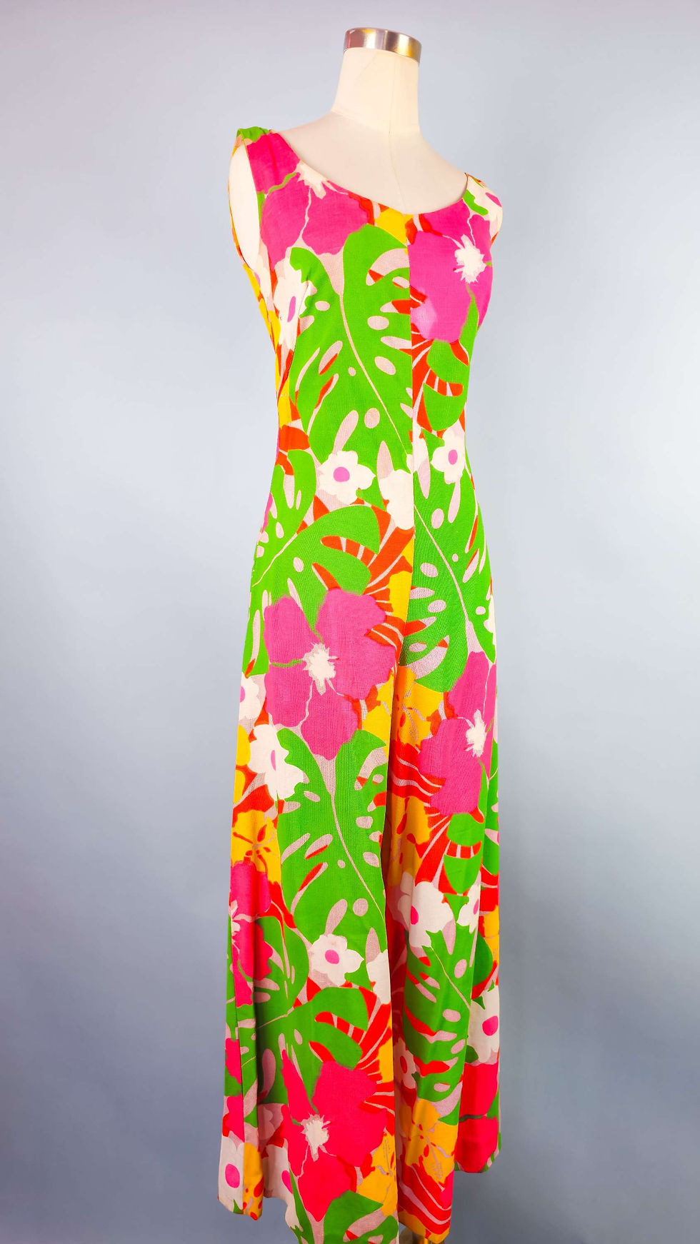 Thumbnail: 1960's Tropical Floral Palazzo Jumpsuit
