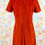 Thumbnail: 1970’s Rust Tie Collar Dress - M