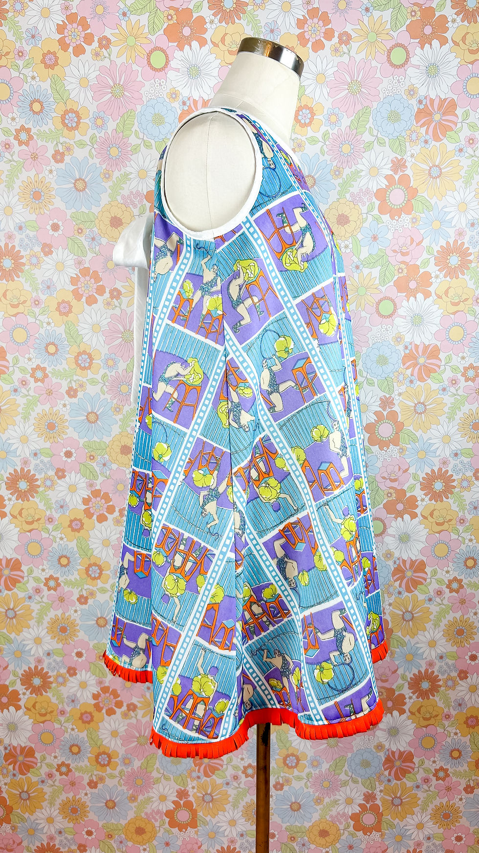 Thumbnail: 1970’s Novelty Circus Man Tent Dress - M/L