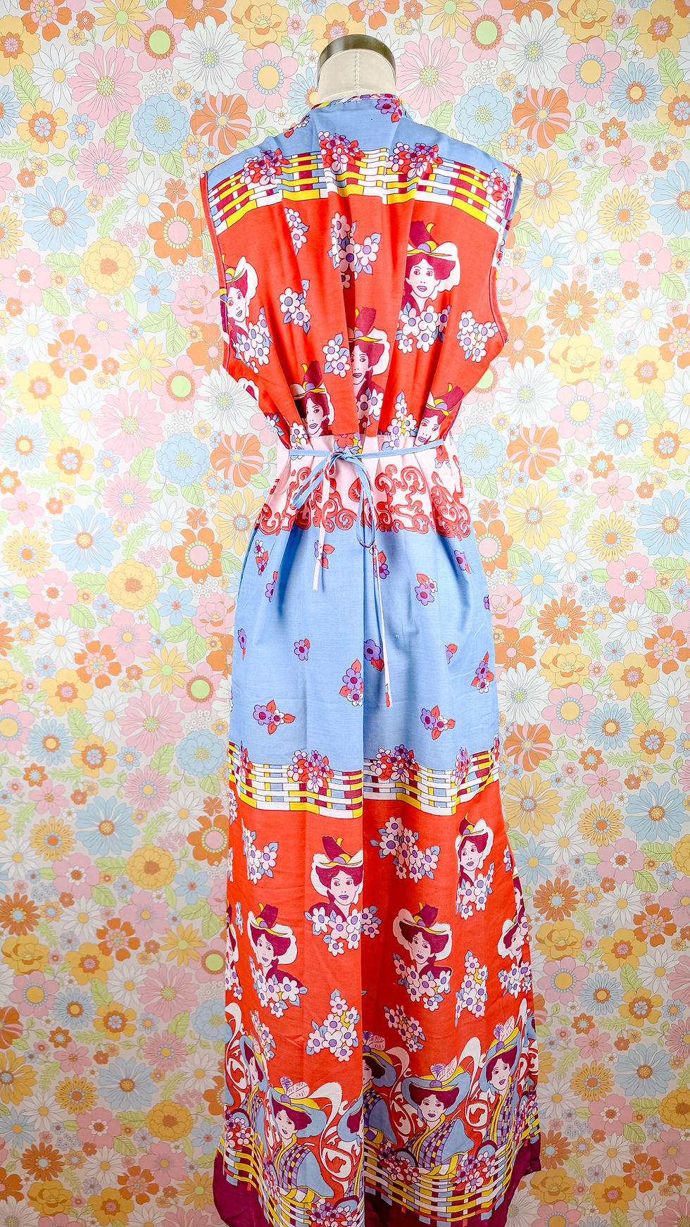 Thumbnail: 1960’s Novelty Victorian Lady Dress - L