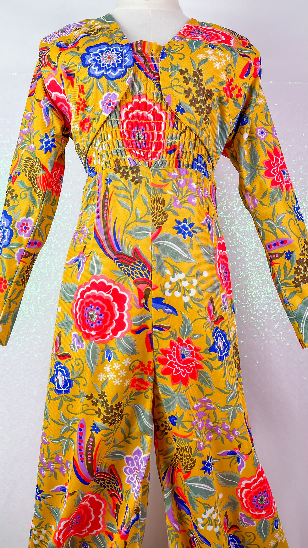 Thumbnail: 1970’s Pheonix & Floral Jumpsuit & Bolero Set
