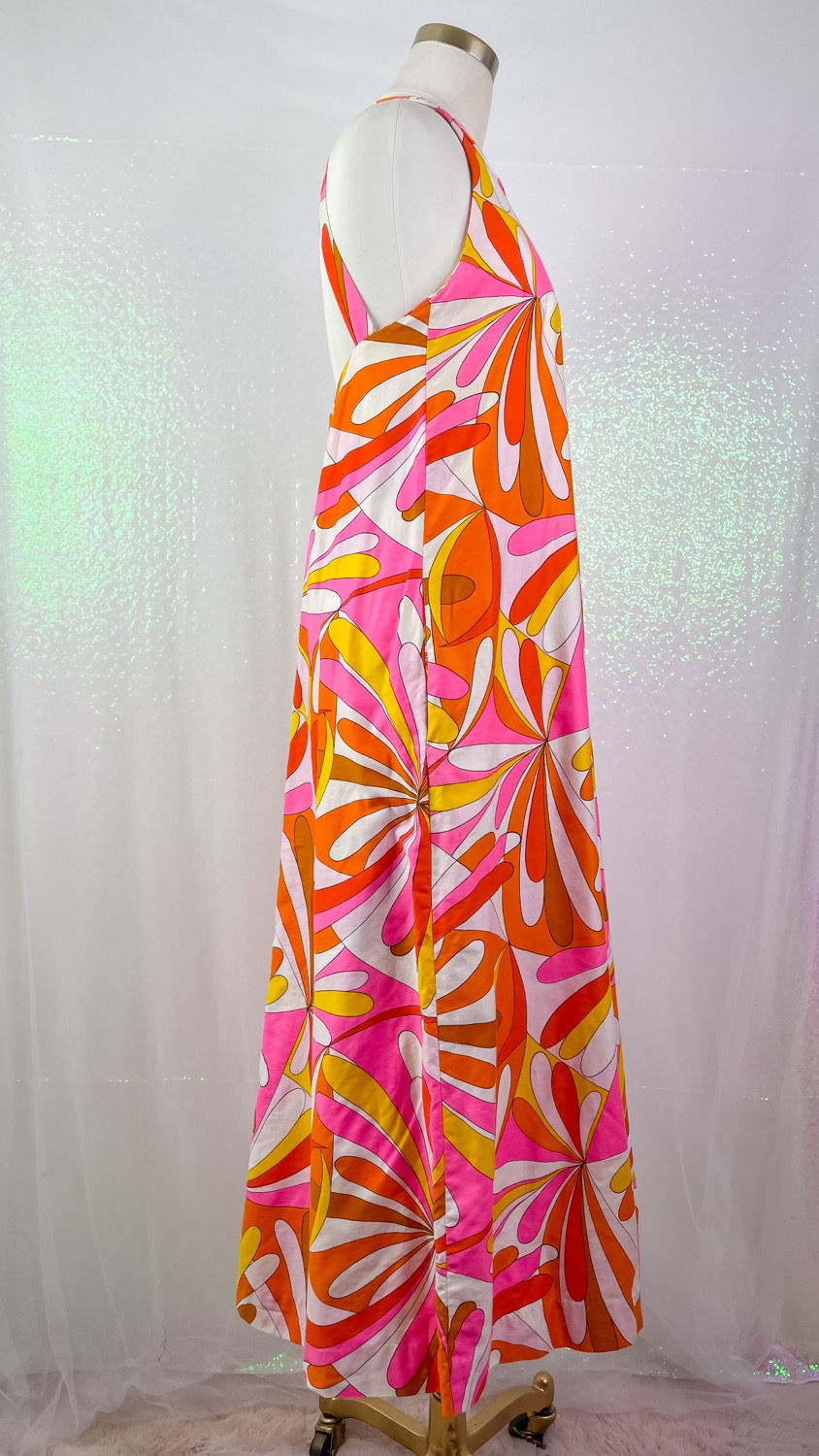 Thumbnail: 1960’s Malia Hawaii Pucci Halter Palazzo Wide Leg Jumpsuit