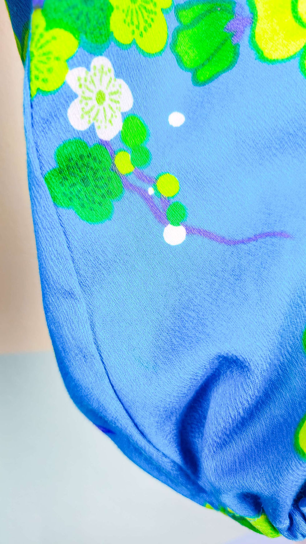 Thumbnail: 1970's Groovy Green & Blue Floral Maxi
