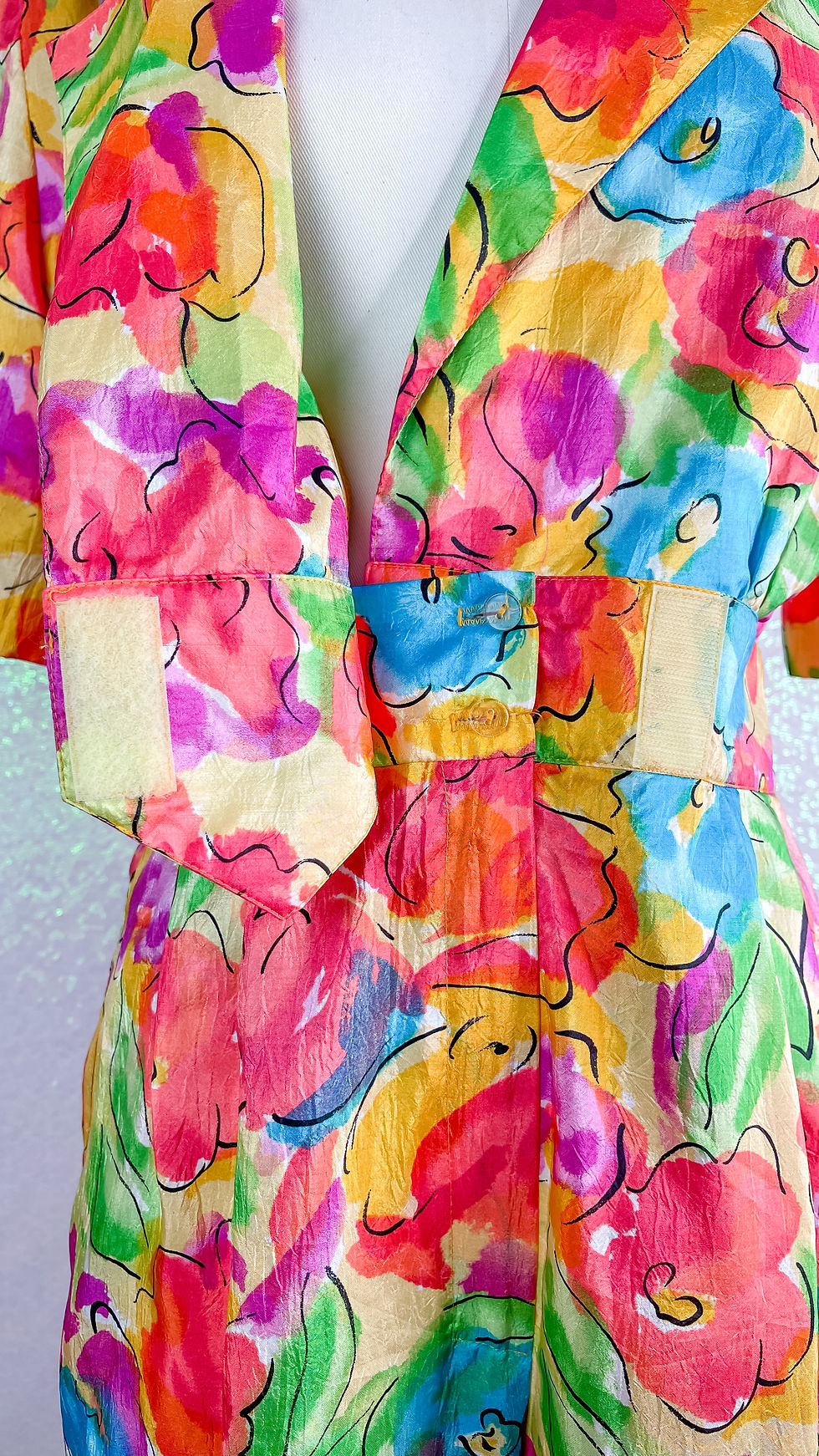 Thumbnail: 1980’s Bright Colorful Floral Jumpsuit