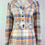 Thumbnail: Mod 1970’s Cream & Orange Tartan Maxi 2 Piece Skirt Set