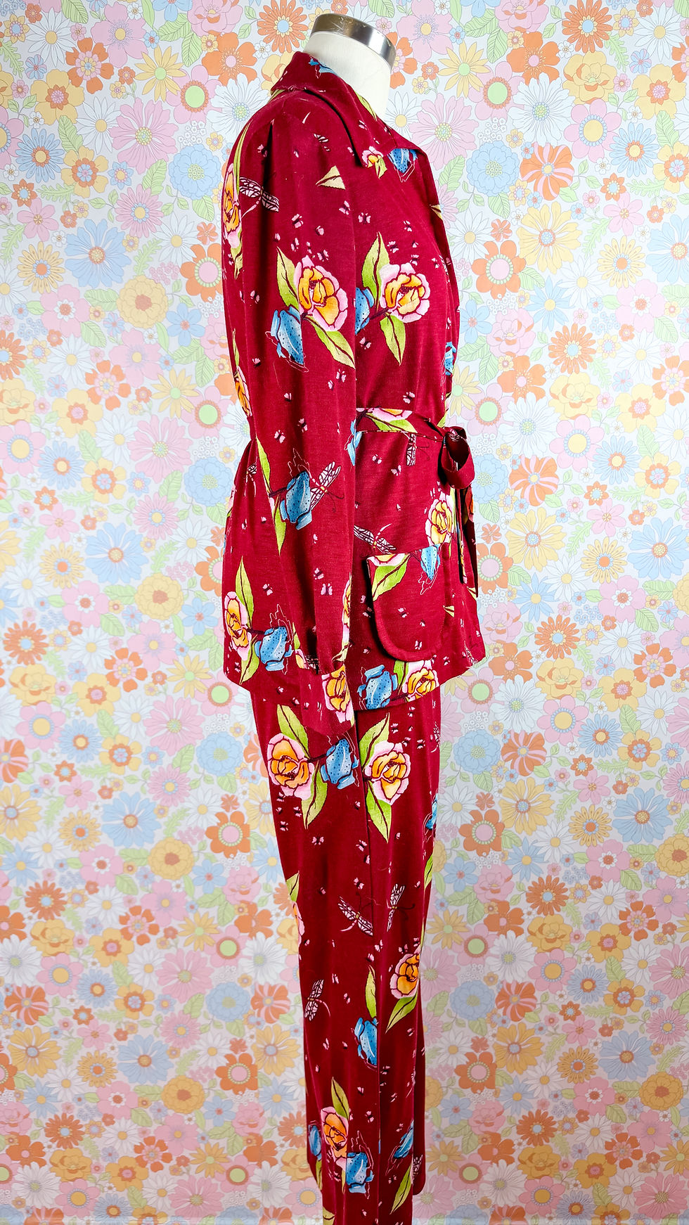 Thumbnail: 1970’s Novelty Frogs & Dragonflies 4 Piece Pant Set - M